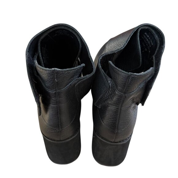 Shellys London Womens Leather Platform Ankle Boot Black Size 9 Moto - Picture 4 of 12